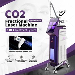 Hot Sale CO2 Laser Facial Skin Resurfacing Machine Fractional CO2 Laser Acne Scar Removal Pigment Removal Vaginal Tightening Beauty Equipment 60w Power