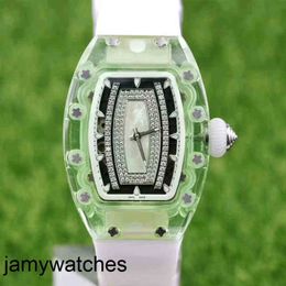 Watch Barrel RicharsMill Rms07-02 Wine Series 2824 Automatic Mechanical Crystal Case White Tape Female