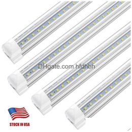 LED Tüpler Stok 2ft 4ft 5ft 5ft 6ft 8ft Tüp Işıkları V Şeker Entegre BB Armatürler 8 ft Soğutucu Kapı Zer Zer LEDS Işık Damlası Teslimat L DHCUC