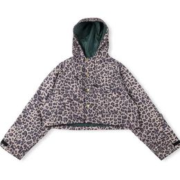 Kapital Jacket Mens and Womens High-quality Thick Woven Leopard Print Thickened Down