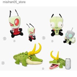 Plush Dolls 12-31cm QMX Stock Halloween Christmas Eve Zipper Mouth Alien Invader ZIM Jim Assistant Girl Crocodile Rocky Plush Doll Gift Q240322