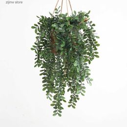 Faux Floral Greenery 1PC Artificial Ivy Plants Vine Plastic Leaf Wedding New Year Christmas Decoration for Home Garden DIY Living Room Wall Hanging Y240322