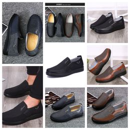 Casual Shoes GAI sneaker sport Cloth Shoes Men Formal Classic Top Shoes Soft Sole Slipper Flat Leather Men Shoe Black comfort soft size 38-50