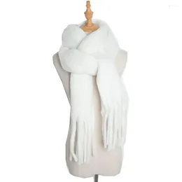 Scarves White Soft Winter Scarf For Women Warm And Cosy In Cold Weather Handcrafted Unique Shawl