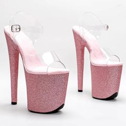 Dance Shoes 20cm/8inch PVC Uppre Colour Women's High Heel Sandals Sexy Model Show And Pole Dancing 072