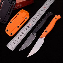 15700 Flyway Fixed Blade hunt Knife 2.6" CPM-154 Satin Straight Back, Santoprene Handles,Camping outdoor EDC Pocket Knives BM 15500 15006 15500-1 539GY