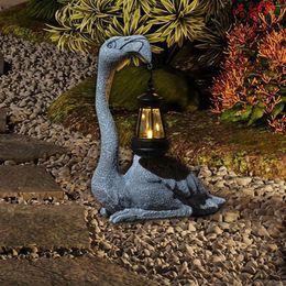 Garden Decorations Flamingo Ornament With Solar Light Gardening Gifts Figurines For Outdoor Home Balcony Outside