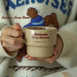 Mugs Original Winter Mug Stacked Cup High Temperature Resistant Milk Coffee Juice Simplified Korean Style