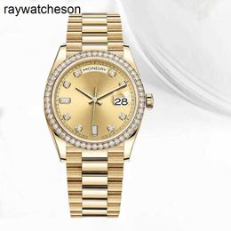 Rolaxs Watch Swiss Watches Automatic Wristwatch Designer Diamond Womens Rose Gold Date Size 36mm 41mm Sapphire Glass Waterproof Montres Ladies Iced Ou