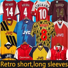 Retro ARSENAL SOCCER JERSEY HIGHBURY HOME FOOTBALL SHIRT PIRES HENRY REYES 02 03 05 06 98 99 BERGKAMP 94 95 van Persie 96 97 Galla 86 87 89 WRIGHT 1994 1995 1998 1999