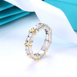 Band Rings designer ring engagement rings for women luxury Jewellery for women rose gold silver cross diamond Ring fashion jewelrys designers size 5-9 lady girls party