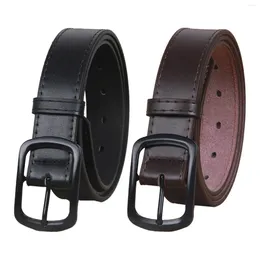 Belts Men Belt 110cm Long Metal Pin Buckle PU Leather Waistband Waist Strap For Wedding Business Trousers Jeans Accessories Pants