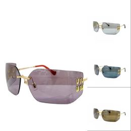 Vintage mui mui women sunglasses designer oversized metal frame glasses for women summer outdoor multiple style square sunglasses ornament ga0118 B4