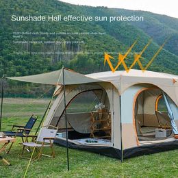 Tents and Shelters Outdoor Camping Tent Park Beach Camping Supplies Equipment Portable Automatic Folding Sun Protection And Mosquito Repellent 2024 240322