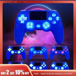 Game Controllers Joysticks Wireless Controller Dual Vibration RGB Light Bluetooth Gamepad for Game Console PC Joystick WIN 7 8 10Y240322