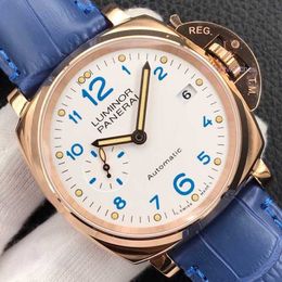 High Quality Watch Fashion Women's Watch Holiday Gift Sapphire Mirror Swiss Automatic Core Imported Leather Strap Ginf