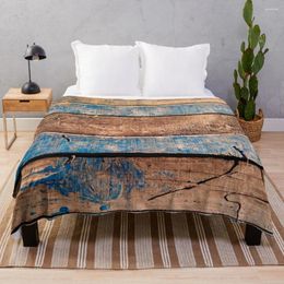 Blankets Vintage Wood Board - Dock Throw Blanket Sofa Quilt Luxury Thicken Sofas Of Decoration