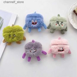 Earphone Accessories Cute cartoon fur ear cases suitable for AirPods Pro 3 2 1 AirPods Pro2 2nd and 3rd generations fun fluffy plush warm womens coverY240322