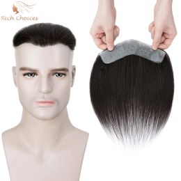 Toupees Rich Choices Men Toupee For Frontal Hairline V Loop Remy Hairline Replacement System 100% Density Natural Male Hair Extensions