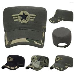 Berets Cotton Army Hat Spring Summer Breathable Adjustable Cadet Casual Baseball Cap