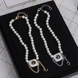 New Fashion Pearl Necklaces Chokers For Woman Letter Necklace Designer Necklace Gift Chain Jewelry