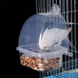 Other Bird Supplies Feeder Useful Lightweight Parrot Food Holder Hanging Wide Application Birds Cage Clear Removable Pet Container