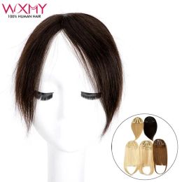 Bangs Straight Human Hair Bangs With 3 Clips 100% Real Remy Hair Clip In Hair Extensions Human Hair Natural Black Colour 20g Each Piece