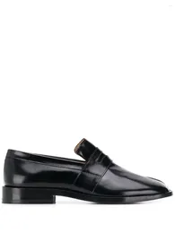 Casual Shoes Paris Tabi Penny Loafers Black Slip-on Style