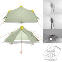 Tents and Shelters 6-8 Person 4 Seasons Camping Flysheet Ultralight 680g Two-sided Silicone Coating Nylon Rodless Large Waterproof Backpacking Tent 240322