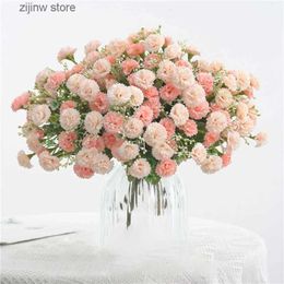 Faux Floral Greenery Artificial Flowers Cheap Wedding Bouquet Christmas Decoration Vase for Home Room Scrapbooking Diy Party Candy Box Silk Hydrangea Y240322