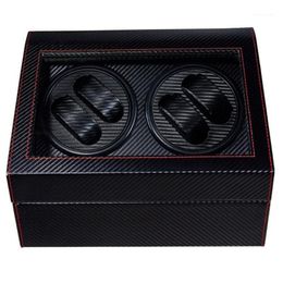 4 6 High End Automatic Watch Winder BoxWatches Storage Jewellery Holder Display PU Leather Watch Box Ultra Quiet Motor Shaker Box1236H