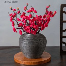 Faux Floral Greenery Artificial Flowers Spring Plum Blossom Peach Branch Silk Flowers for Home Wedding Party Decoration Christmas Wreaths Accessories Y240322