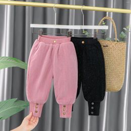 Trousers Winter Kids Pants Boys Thick Solid Children Clothes Autumn Warm Girls Casual Sweatpants For Height 80-120cm