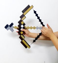 High Quality PVC MineCrafterMonster Design Blue Bow and arrow Diamond Sword Pickaxe for unisex GAME Birthday gift kids8541801