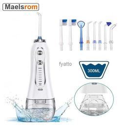 Other Appliances 300ML cordless portable dental cleaner dental oral irrigator for tooth cleaning with 8 nozzles H240322