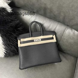 Genuine Leather Handbag Bk L High-end Pure Manual Wax Thread Hand Sewn Cowhide Togo Swift Bag 25 3035 Handbag