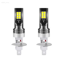 Other Car Lights 2pcs H1 fog light bulb DEL H4 H3 H7 H8 H9 H11 9005 9006 LED car headlights 4800LM automatic front wheel drive running lights 12V 24V 80WL204