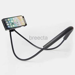 Cell Phone Mounts Holders Lazy Neck Phone Holder Stand For iPhone x Desk 360 Degree Rotation Mobile Phone Mount Bracket Cell Phone Holder Stand 240322