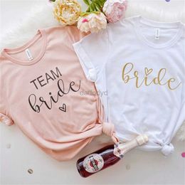 Women's T-Shirt Bachelorette Team Bride T-shirt Wedding Party Ulzzang T-shirt Cato Womens Short Top 240322