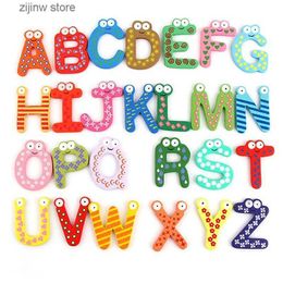 Fridge Magnets 1 set of magnetic learning letters refrigerators magnetic refrigerant stickers wooden educational toys for children Y240322