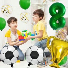 Party Decoration 1 Set Balloon Soccer Number Shape Leakproof Contrast Colour Sport Fans Baby Birthday Arch Po Prop