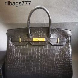 Genuine leather BK Bags Designer Handbag True Crocodile Belly Women's Classic Fashion Style 35 with Logo