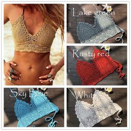 Women's Swimwear Designer Brand Hand Hook Knitted Bikini Breast Wrapped Sexy Versatile Hot Spring Split Swimsuit 70WY 4RR2