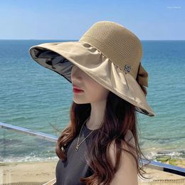 Berets Wide Brim Foldable Slouchy Sun Sunproof Custom Clear Plastic Upf50 Soft Visor Beach Cap Girls Hat For Women