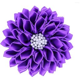 Brooches Pure Purple Corsage Ribbon Pearl Flower Greek Soror Dear Detla Violet Brooch Pin Jewelry