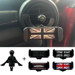 Cell Phone Mounts Holders Universal Car Phone Holder Air Vent Outlet Mount Cell Phone Holder Bracket For Mini R56 R57 R58 R59 R60 R61 R55 Auto Accessories 240322