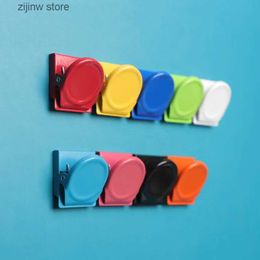 Fridge Magnets Ins style colored refrigerant magnet candy color memory clip metal information clip multifunctional storage clip random three packs Y240322