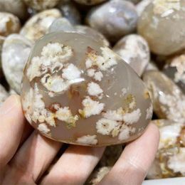 Decorative Figurines 1kg Natural Flower Agate Tumbled Stone Healing Reiki Crystal Chakra Home Decor Garden Irregular Ornaments