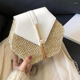 Shoulder Bags Mulit Style Straw PU Chain Messenger Women Summer Rattan Handmade Woven Beach Boho Bolso Feminina