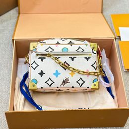 Luis Viton Trunk Shouder Totes Bags Women Mini Handbag Luxurys Designers Crossbody Messenger Ladies Travel Handbag Totes Pouch Purse 18cm with Chain